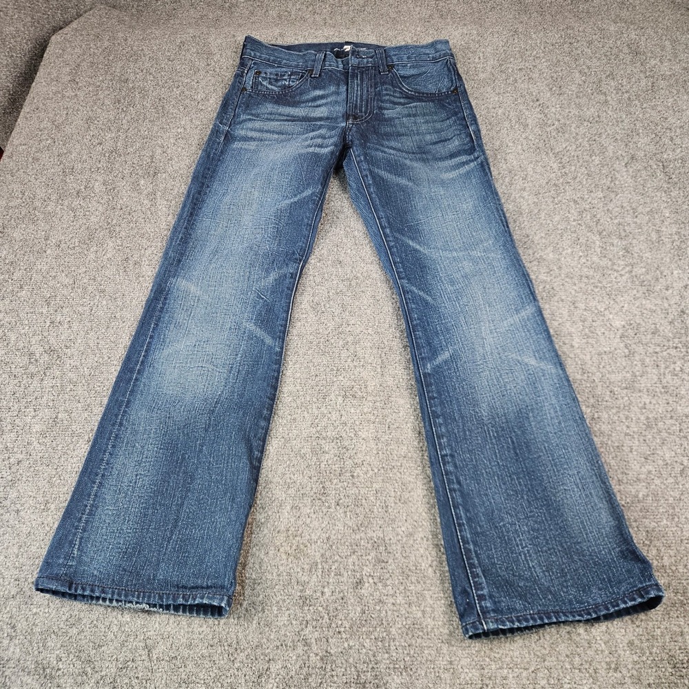 7 For All Mankind Mens Bootcut Jeans Size 28 Medium Wash 100% Cotton Denim